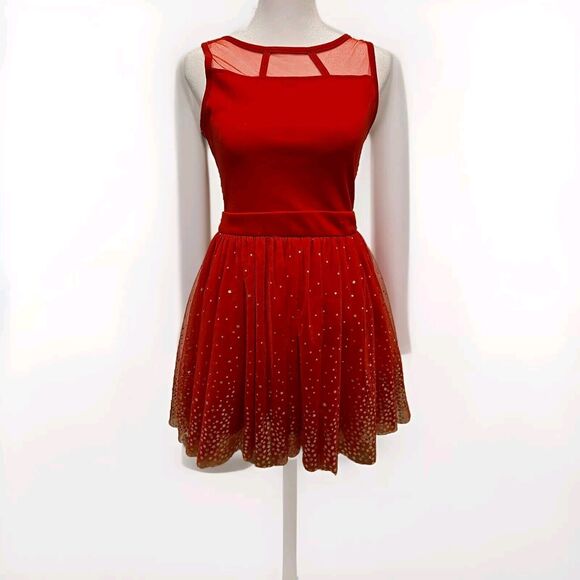 Epic Threads Other - Epic Threads Girls Dress Red W/Gold Sparkling Stars Size Large